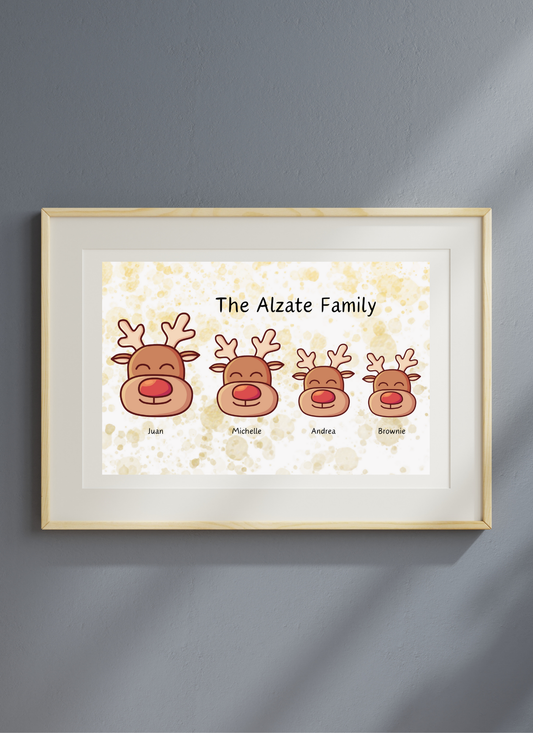 Reindeer wall/frame art/Postcard
